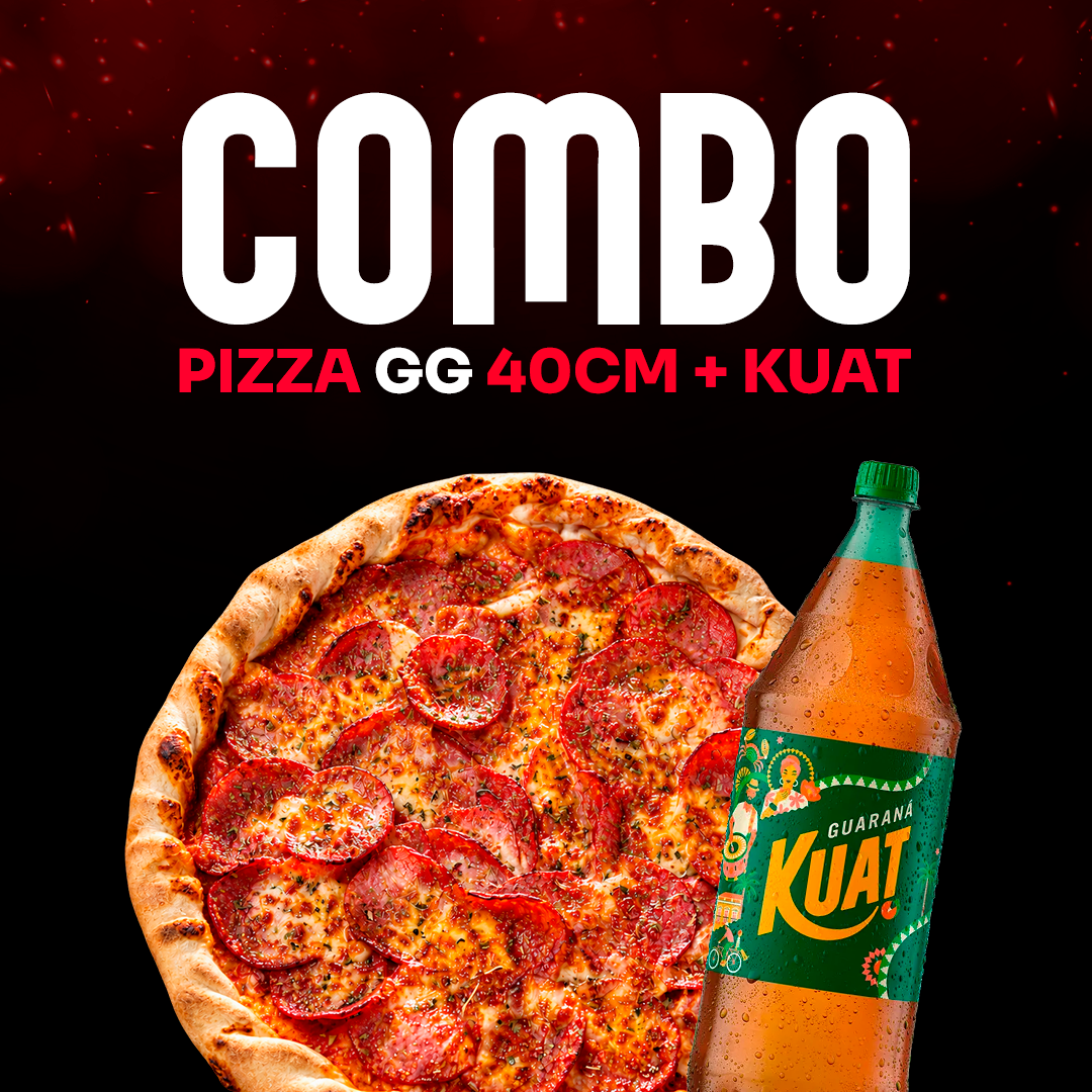 PIZZA GIGANTE 40CM + KUAT 2 LITROS